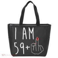 I Am 59 Plus Middle Finger Funny 60th Birthday Tote Bag thumb 0