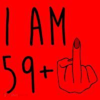 I Am 59 Plus Middle Finger Funny 60th Birthday Santa Hat thumb 1
