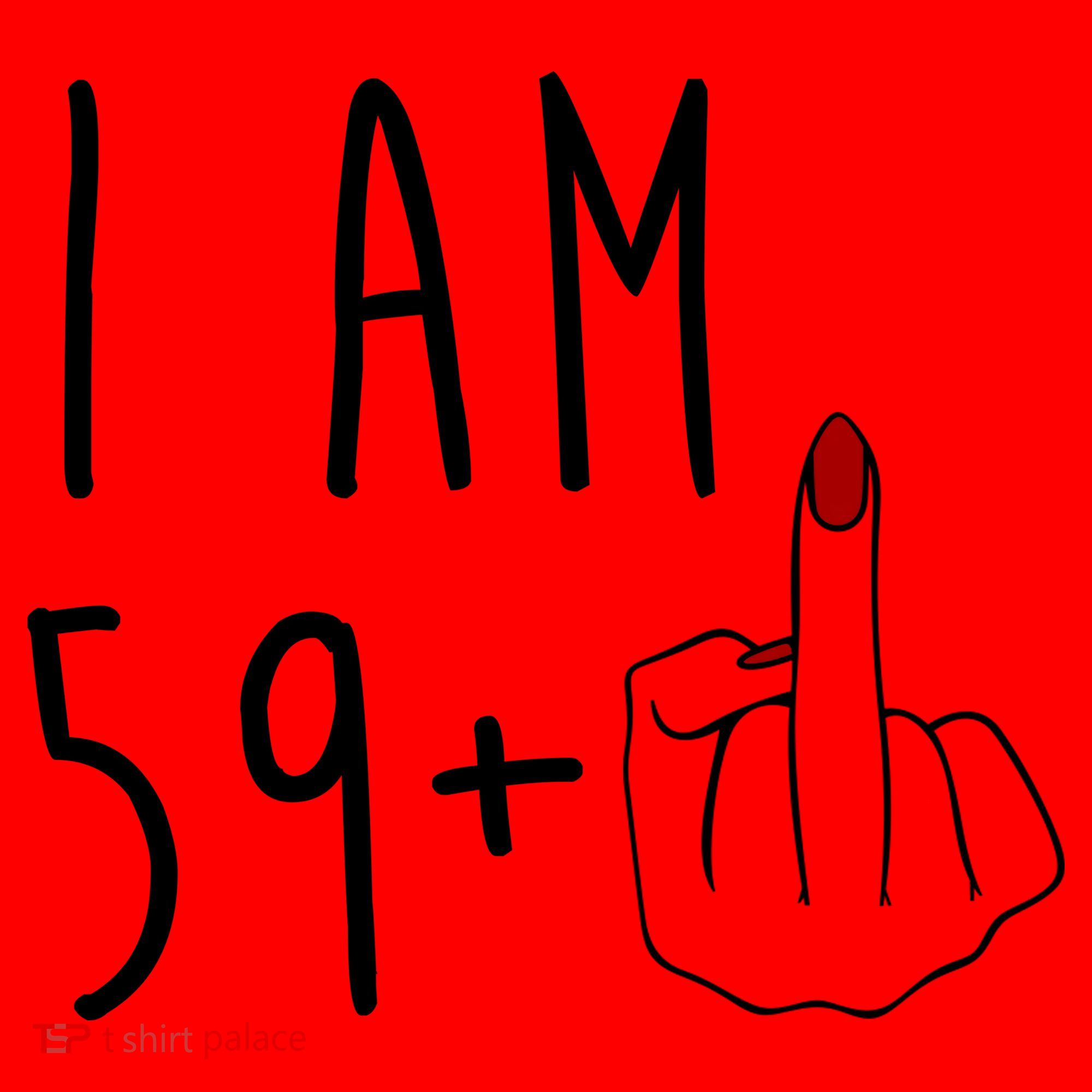 I Am 59 Plus Middle Finger Funny 60th Birthday Santa Hat
