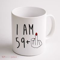 I Am 59 Plus Middle Finger Funny 60th Birthday Coffee Mug thumb 1