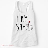 I Am 59 Plus Middle Finger Funny 60th Birthday Women's Tank Top thumb 0