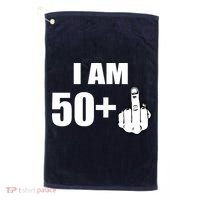 I Am 51 Middle Finger Funny 51st Birthday Golf Towel thumb 0