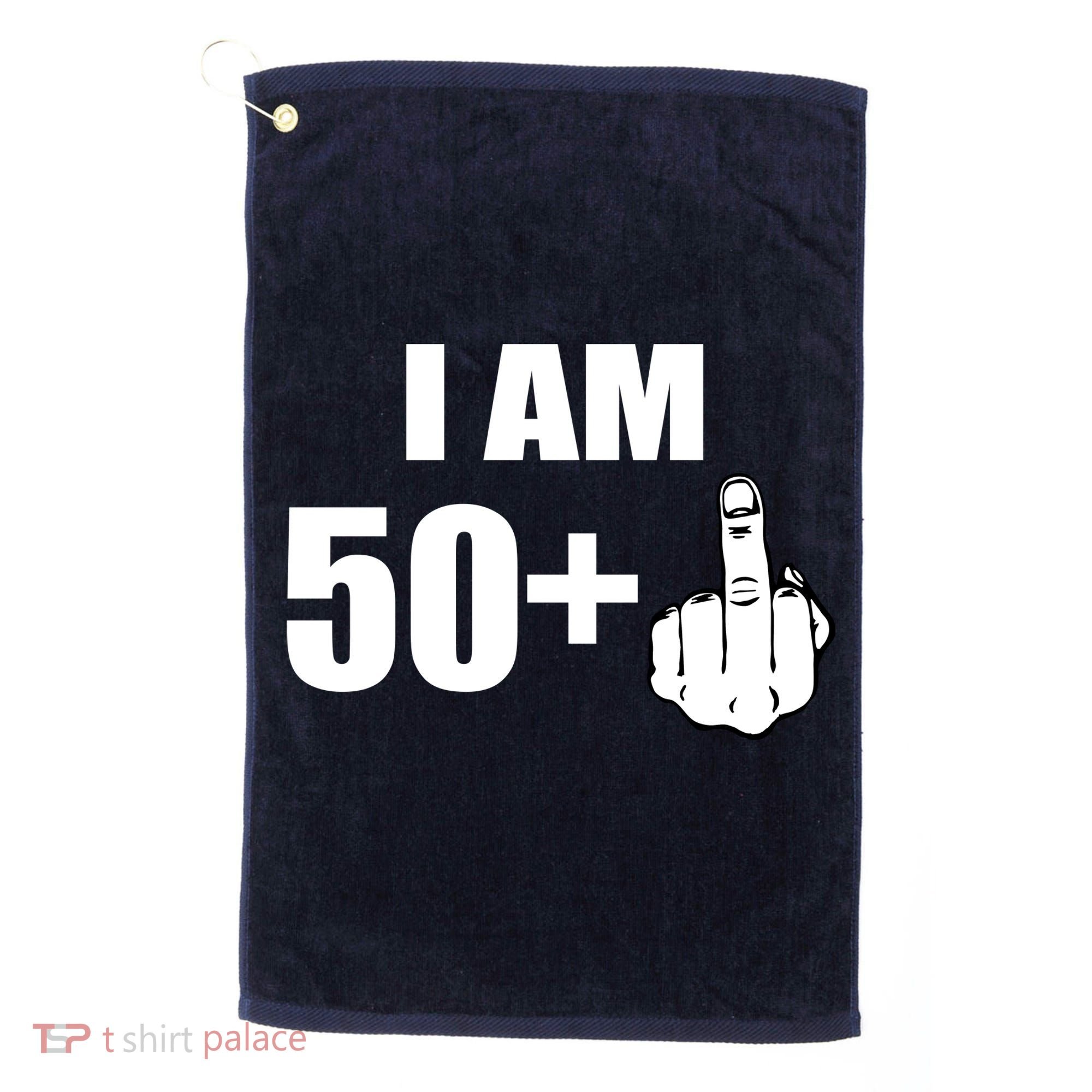 I Am 51 Middle Finger Funny 51st Birthday Golf Towel
