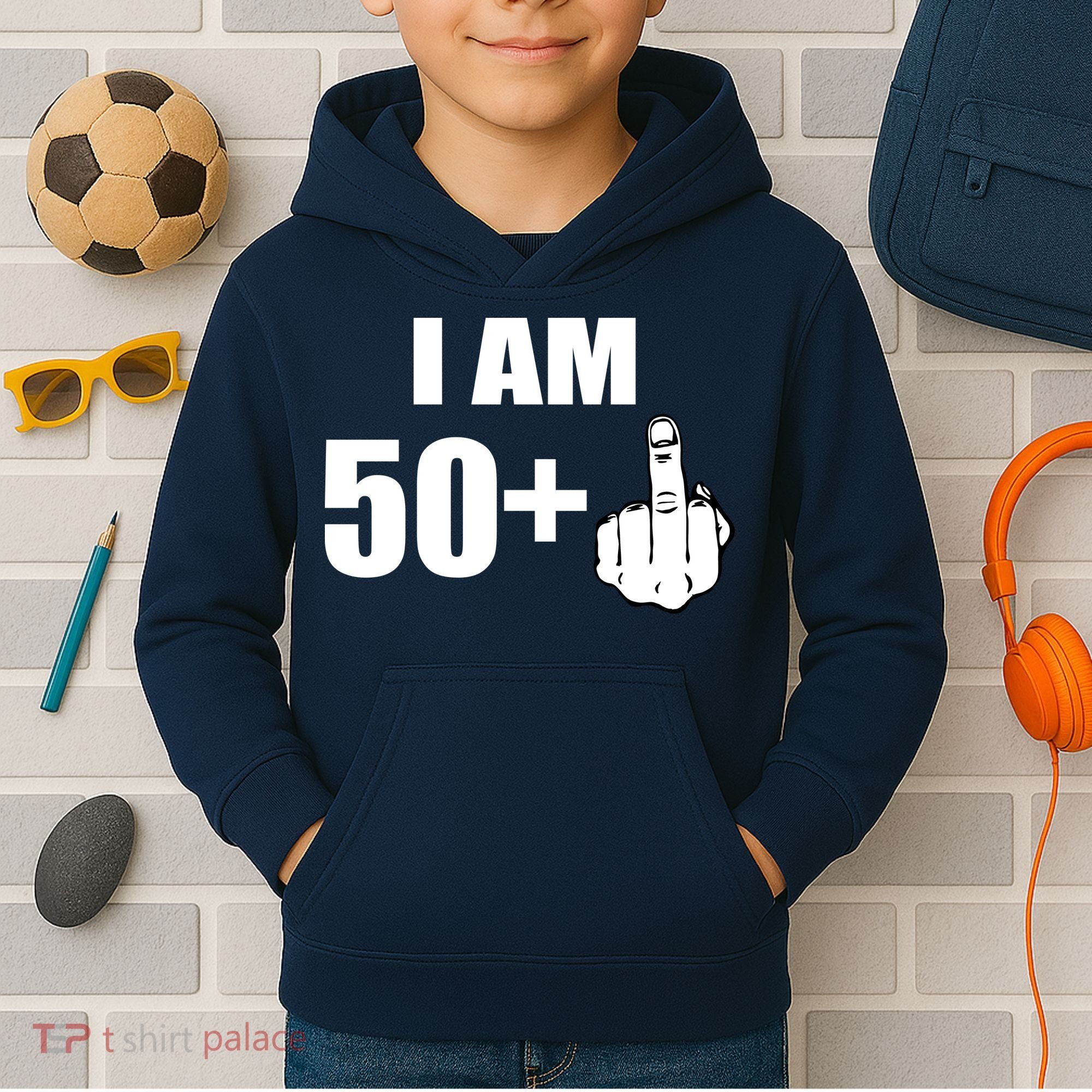 I Am 51 Middle Finger Funny 51st Birthday Kids Hoodie
