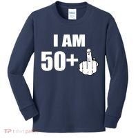 I Am 51 Middle Finger Funny 51st Birthday Kids Long Sleeve Shirt thumb 0