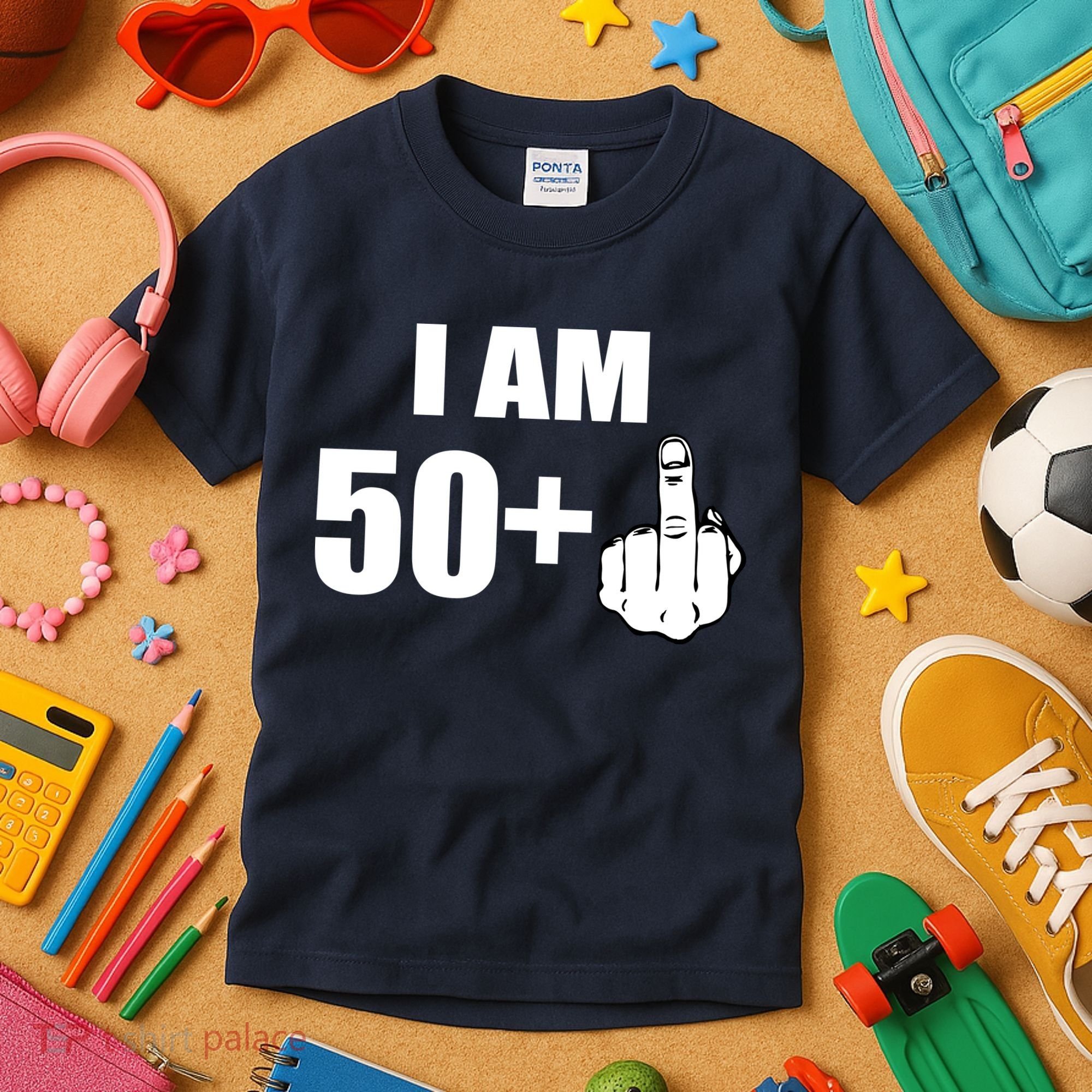 I Am 51 Middle Finger Funny 51st Birthday Kids T-Shirt