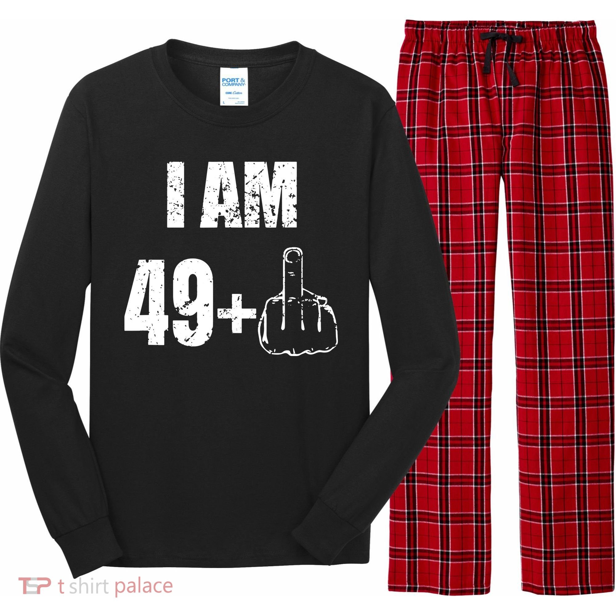 I Am 50, 49 Plus One Funny 50th Birthday 1967 Long Sleeve Pajama Set