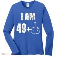 I Am 50, 49 Plus One Funny 50th Birthday 1967 Women's Long Sleeve Shirt thumb 0