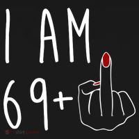 I Am 69 Plus Middle Finger Funny 70th Birthday Coaster thumb 2