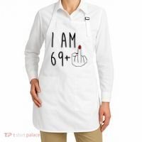 I Am 69 Plus Middle Finger Funny 70th Birthday Apron thumb 2