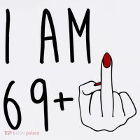 I Am 69 Plus Middle Finger Funny 70th Birthday Apron thumb 3