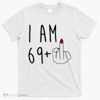 I Am 69 Plus Middle Finger Funny 70th Birthday T-Shirt thumb 0