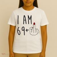 I Am 69 Plus Middle Finger Funny 70th Birthday T-Shirt thumb 4