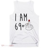 I Am 69 Plus Middle Finger Funny 70th Birthday Tank Top thumb 0