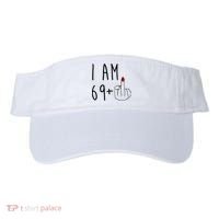 I Am 69 Plus Middle Finger Funny 70th Birthday Visor thumb 0