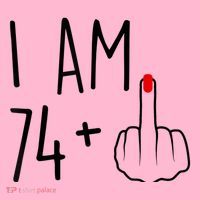 I Am 74 Plus 1 Middle Finger For A 75th Birthday For Wo Coaster thumb 2