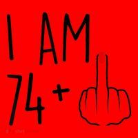 I Am 74 Plus 1 Middle Finger For A 75th Birthday For Wo Santa Hat thumb 1