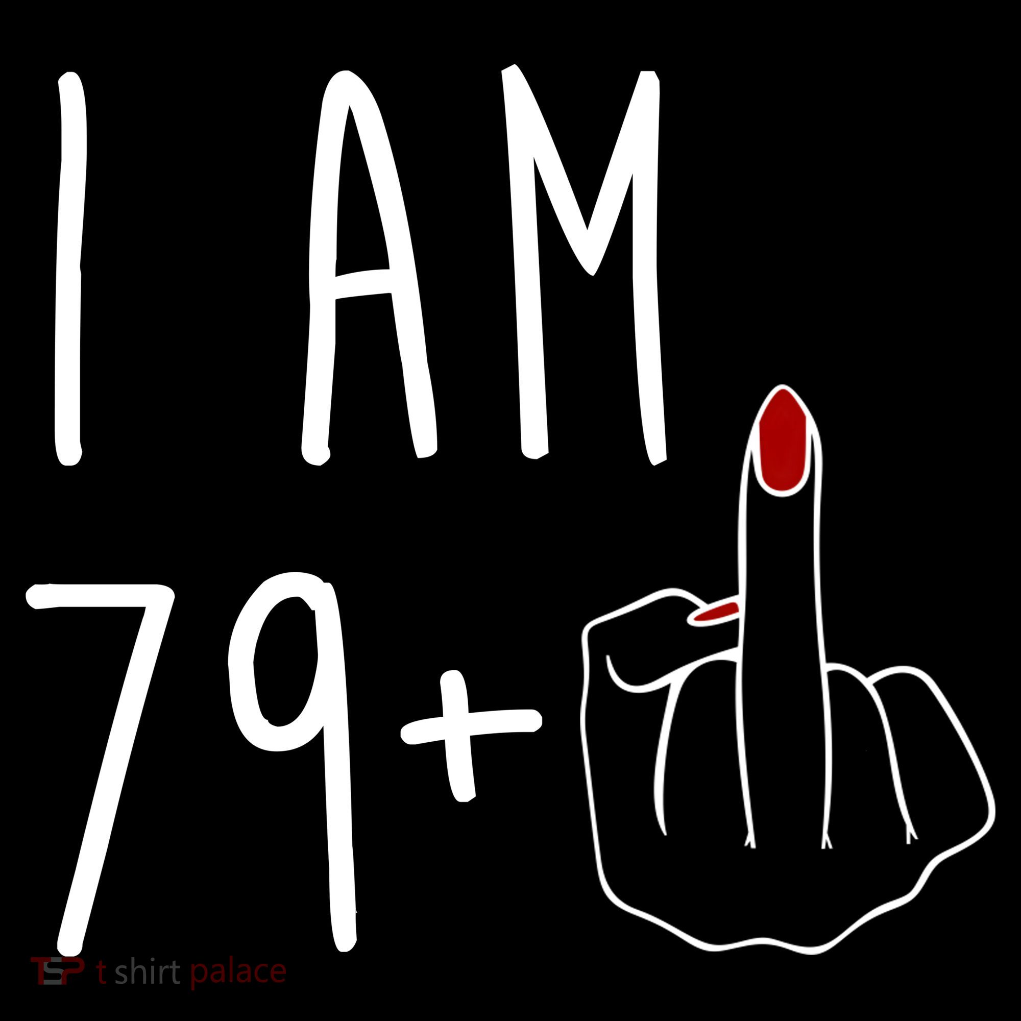 I Am 79 Plus Middle Finger Funny 80th Birthday Coaster