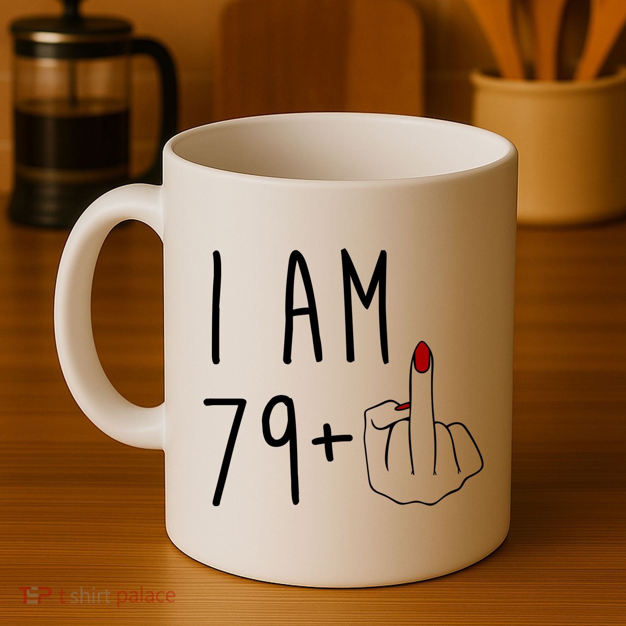 I Am 79 Plus Middle Finger Funny 80th Birthday Coffee Mug