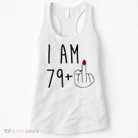 I Am 79 Plus Middle Finger Funny 80th Birthday Women's Tank Top thumb 0