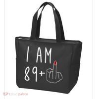 I Am 89 Plus Middle Finger Funny 90th Birthday Tote Bag thumb 3