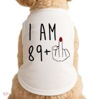 I Am 89 Plus Middle Finger Funny 90th Birthday Doggie Tank thumb 0