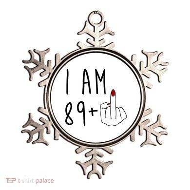 I Am 89 Plus Middle Finger Funny 90th Birthday Ornament