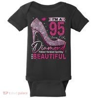 I'M A 95 Years Old Diamond 95 And Fabulous 95th Birthday Baby Bodysuit thumb 0
