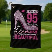 I'M A 95 Years Old Diamond 95 And Fabulous 95th Birthday Golf Towel thumb 1
