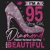 I'M A 95 Years Old Diamond 95 And Fabulous 95th Birthday Golf Towel thumb 3