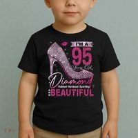 I'M A 95 Years Old Diamond 95 And Fabulous 95th Birthday Toddler T-Shirt thumb 2