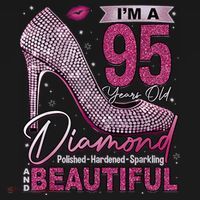 I'M A 95 Years Old Diamond 95 And Fabulous 95th Birthday Toddler T-Shirt thumb 4