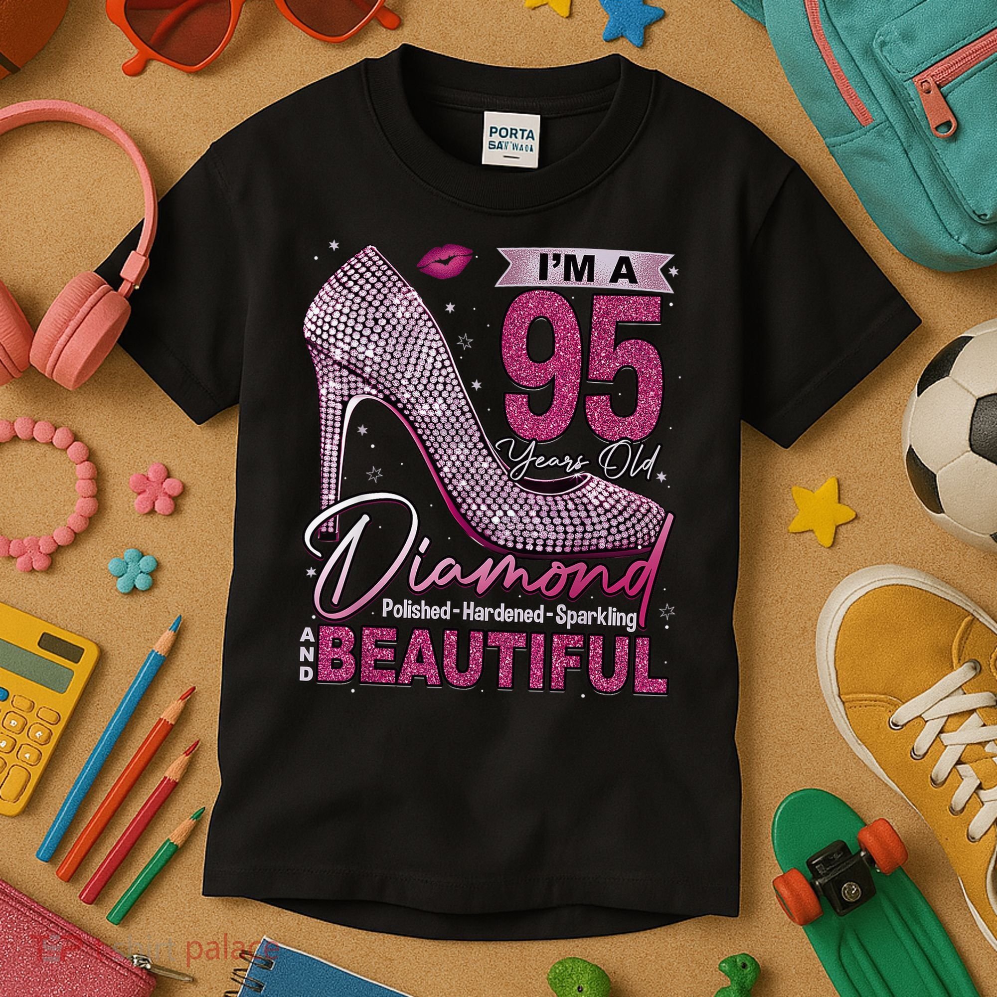 I'M A 95 Years Old Diamond 95 And Fabulous 95th Birthday Kids T-Shirt