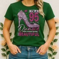 I'M A 95 Years Old Diamond 95 And Fabulous 95th Birthday Women's T-Shirt thumb 2
