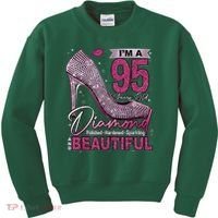 I'M A 95 Years Old Diamond 95 And Fabulous 95th Birthday Kids Sweatshirt thumb 0