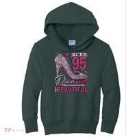 I'M A 95 Years Old Diamond 95 And Fabulous 95th Birthday Kids Hoodie thumb 0