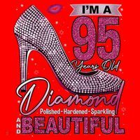 I'M A 95 Years Old Diamond 95 And Fabulous 95th Birthday Santa Hat thumb 1