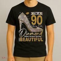 I'M A 90 Years Old Diamond 90 And Fabulous Birthday T-Shirt thumb 3