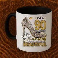 I'M A 90 Years Old Diamond 90 And Fabulous Birthday Coffee Mug thumb 2