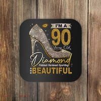 I'M A 90 Years Old Diamond 90 And Fabulous Birthday Coaster thumb 0