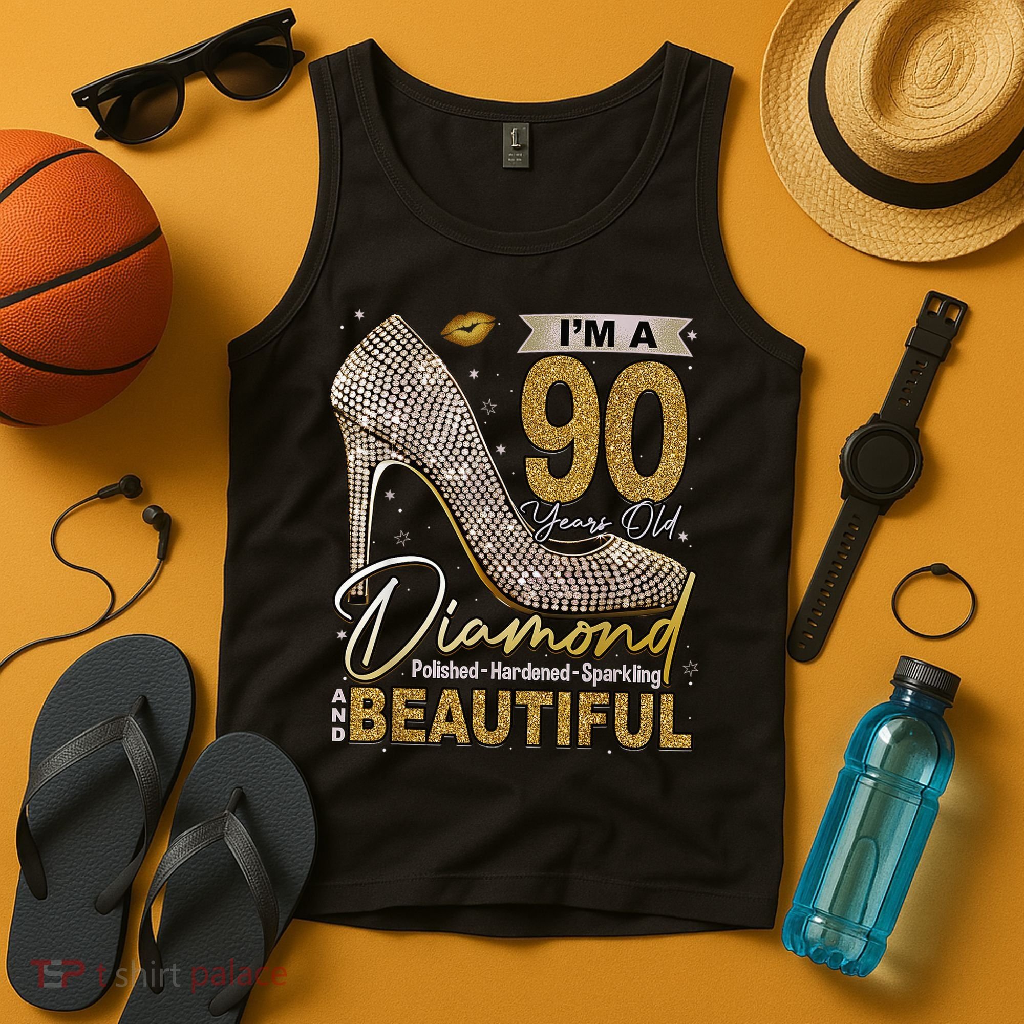 I'M A 90 Years Old Diamond 90 And Fabulous Birthday Tank Top