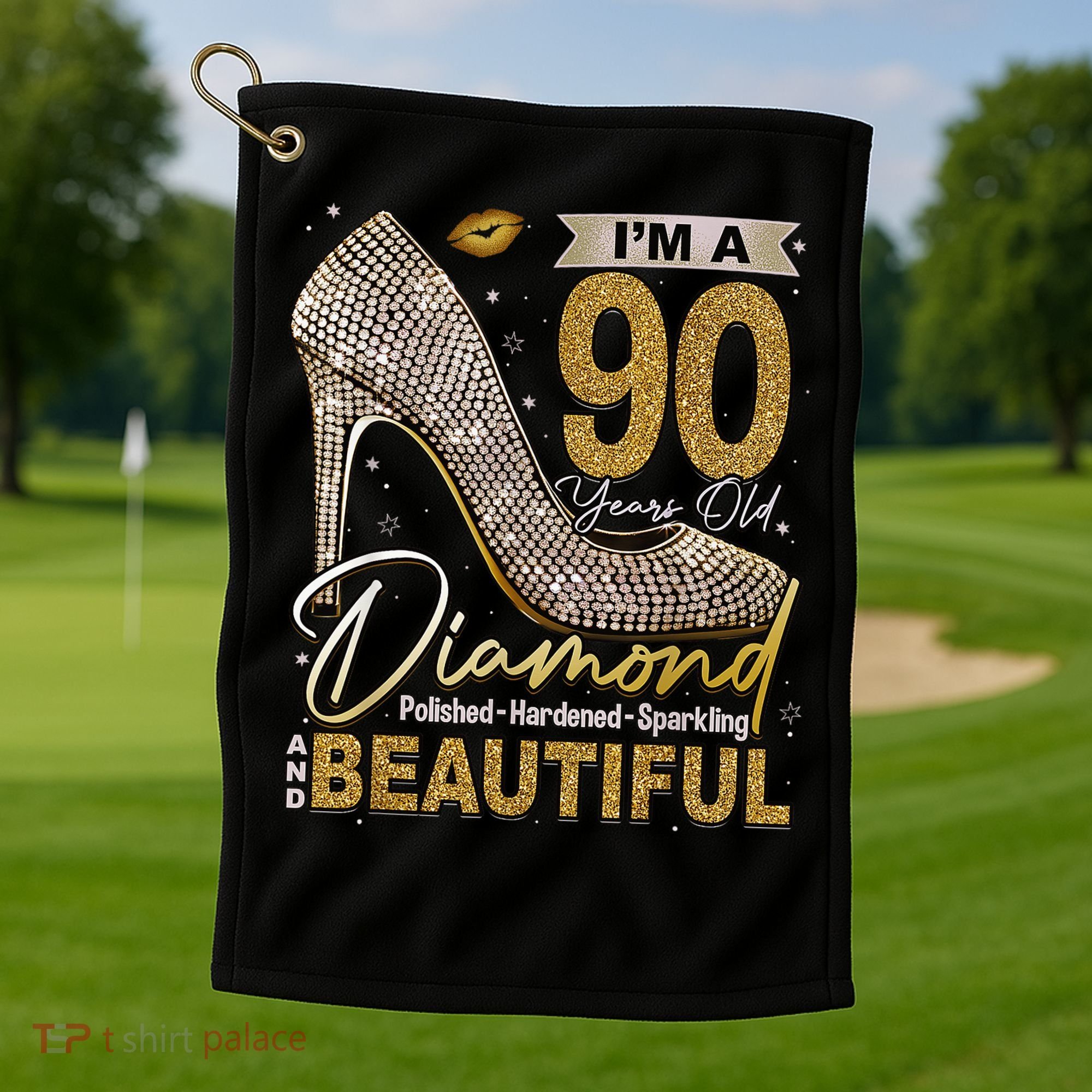 I'M A 90 Years Old Diamond 90 And Fabulous Birthday Golf Towel