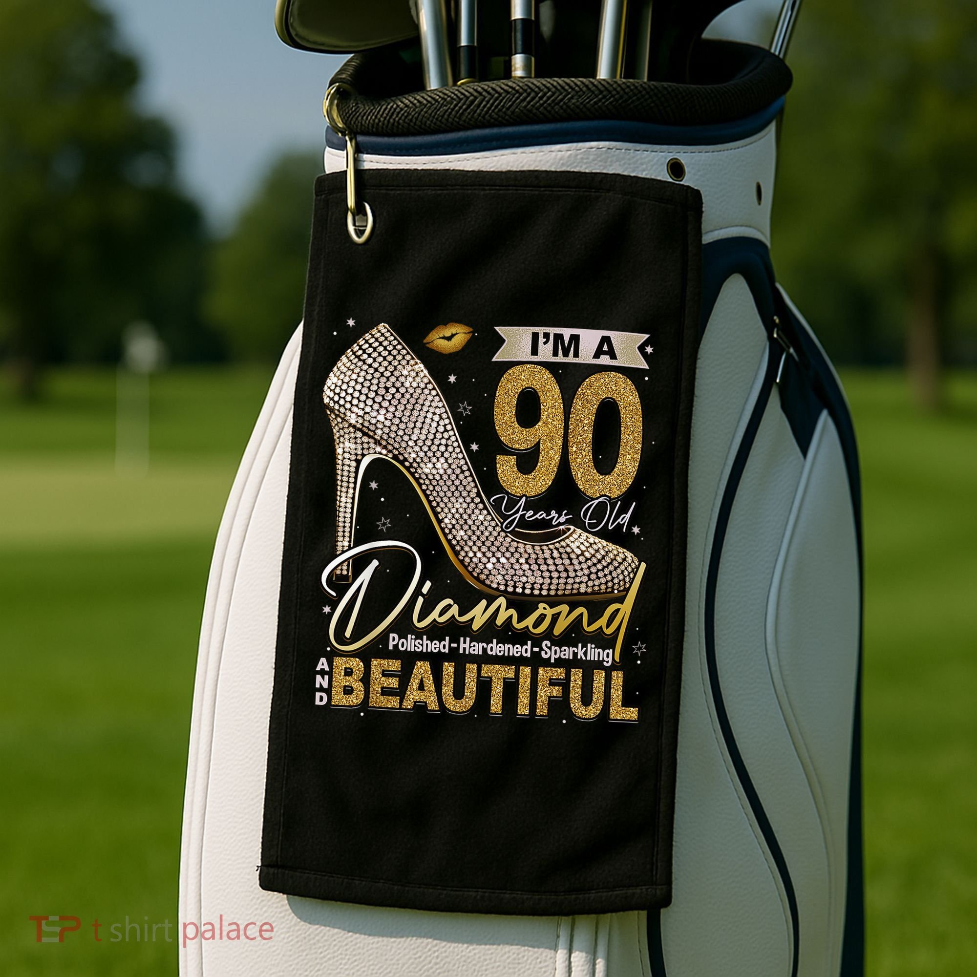 I'M A 90 Years Old Diamond 90 And Fabulous Birthday Golf Towel