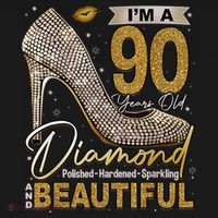 I'M A 90 Years Old Diamond 90 And Fabulous Birthday Visor thumb 3