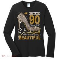 I'M A 90 Years Old Diamond 90 And Fabulous Birthday Women's Long Sleeve Shirt thumb 0