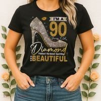 I'M A 90 Years Old Diamond 90 And Fabulous Birthday Women's T-Shirt thumb 2