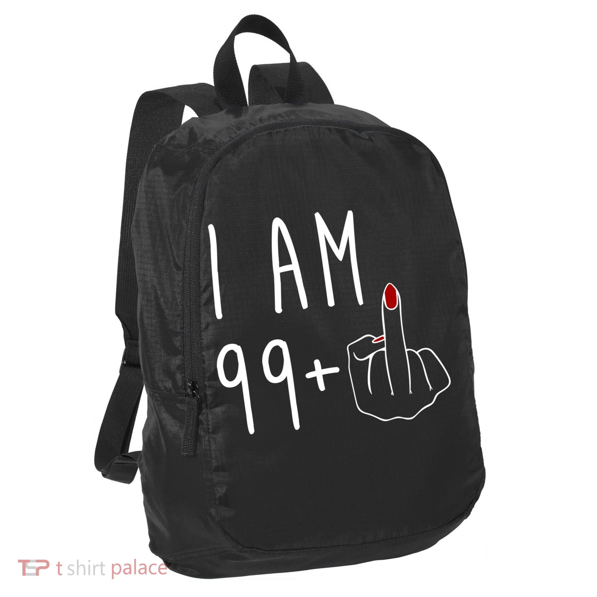 I Am 99 Plus Middle Finger Funny 100th Birthday Port Authority Crush Ripstop Backpack