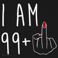 I Am 99 Plus Middle Finger Funny 100th Birthday Coaster thumb 2