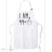 I Am 99 Plus Middle Finger Funny 100th Birthday Apron thumb 0