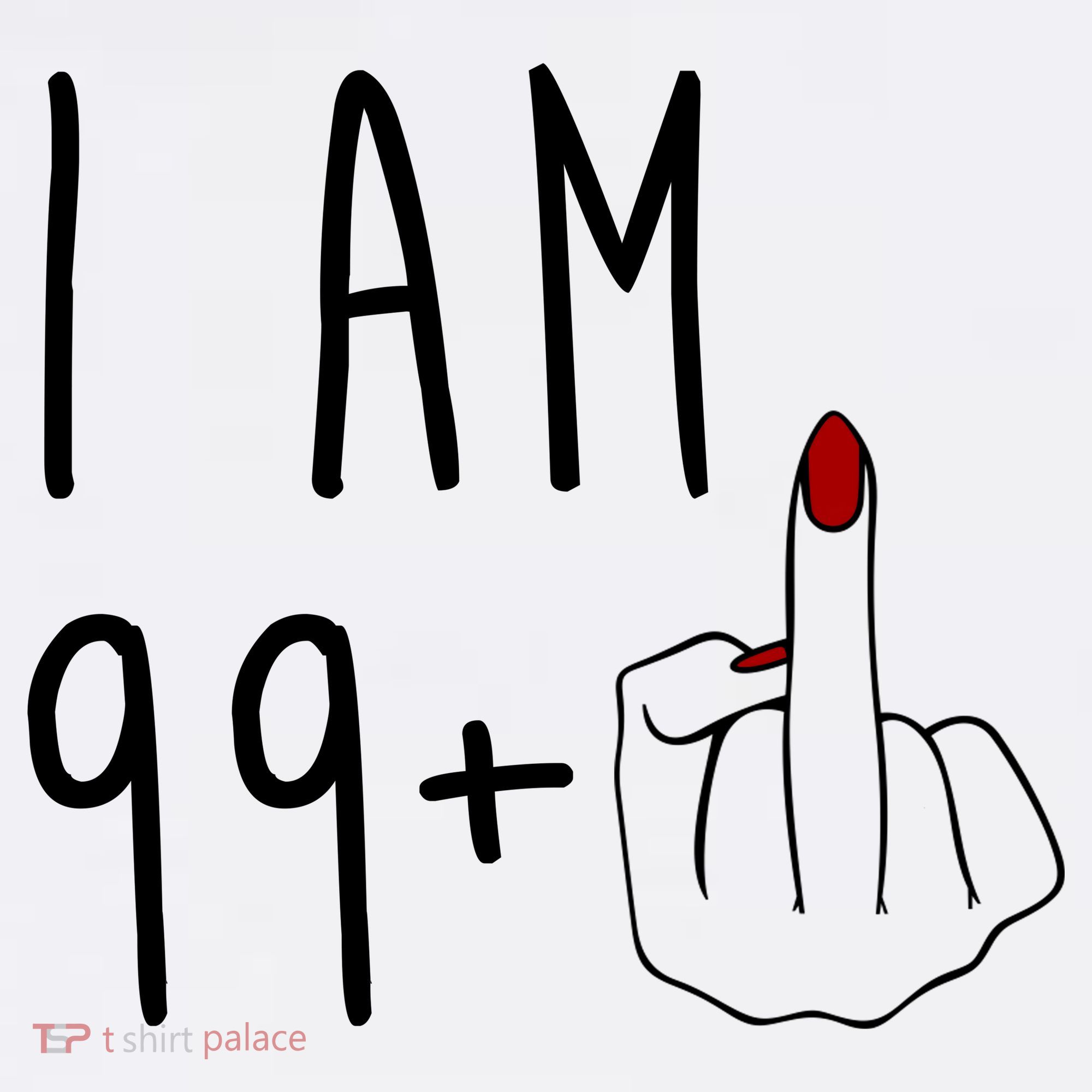 I Am 99 Plus Middle Finger Funny 100th Birthday Mousepad